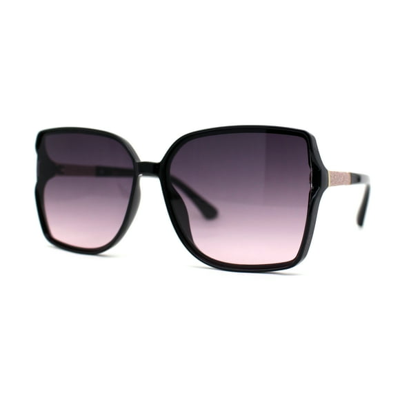 Womens 90s Oversize Glitter Arm Butterfly Designer Sunglasses Black Pink Purple Pink