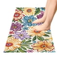 thumbnail image 6 of Bath Mat Soft Plush Non-Slip Absorbent Bathroom Rugs 39"x20" Vibrant Colorful Blooming Flowers, 6 of 8
