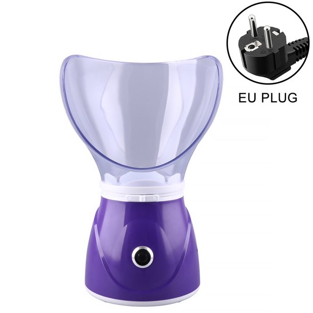 Vaporizador facial, rociador de niebla humectante para la piel, poros faciales, limpiador profundo, vapor térmico, enchufe de la UE, morado sidaley CE1757-02B