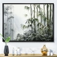 thumbnail image 2 of Designart "Tranquility of Grey and Green Bamboo II" Oversized People Framed Wall Art - Global Green China Art Hallway Framed Wall Art Decor, 2 of 7