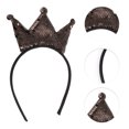 thumbnail image 5 of Unique Bargains 1 Pc Fashion Crown Sequins Headband for Women for Girls Brown, 5 of 6