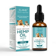 Hemp Oil for Dogs and Cats - Premium Dog Hemp Oil Drops - Dog Calming Aid for Stress & Anxiety Relief - Pet Relief Rich in Omega 3-6-9 - Hip & Joint Health & Inflammation Relief