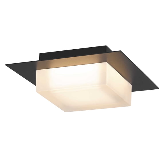 8 inch Square Black Integrated LED Flush Mount