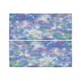 thumbnail image 3 of Iridescent Watercolor Waves Tier Curtains for Kitchen 57x36 Inch Semi Sheer Light Filtering Half Window Curtains 2 Panels, 3 of 8