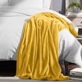 thumbnail image 4 of Moonlight20015 Plush Throw Ochre Fleece Blanket Super Soft Warm & Lightweight Ideal for All Seasons, 4 of 10