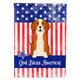 thumbnail image 1 of Caroline's Treasures BB3105GF Patriotic USA English Foxhound Garden Size banderas al aire libre, multicolor Caroline's Treasures BB3105GF, 1 of 1