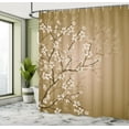 thumbnail image 4 of Ambesonne Japanese Shower Curtain, Sakura Bloom Spring Season, 69"Wx75"L, Khaki and Fawn, 4 of 4
