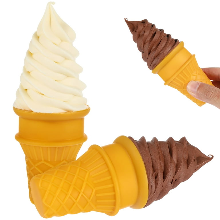 BESTONZON 2 Pcs Fake Ice Cream Props Simulation Ice Cream Toys Artificial Dessert Display Props Models
