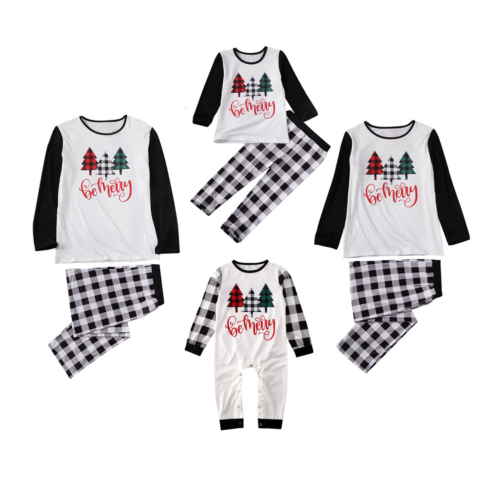 Family Matching Christmas Pajamas Set Xmas Pjs Set Adults Baby Kids ...