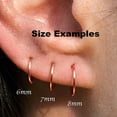 thumbnail image 4 of Hoop Earrings Cartilage Nose Septum Ear Helix Tragus Rings Multiple Piercing Jewelry for Women Hypoallergenic Thin Tiny Hoops (6.5mm | 20 GA, 14K Rose Gold Filled), 4 of 9