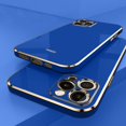 thumbnail image 1 of Funda de teléfono chapada de Color sólido de lujo para IPhone 15, 14, 11, 12, 13 Pro Max, 15 Plus, XR, X, XS, funda trasera de silicona suave, 1 of 4