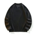 thumbnail image 2 of Xzbqbs Mens Casual Sweatshirts Long Sleeve V Neck Loose Fit Pullover Tops Fashion Lightweight Solid Color Hoodless Sweatshirts, 2 of 4
