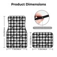 thumbnail image 5 of Pofeuu Black Tartan Plaid Print Car Foot Mat Set of 4 Pieces - All-Weather Full Set Floor Mats for Cars Trucks SUVs, 5 of 7