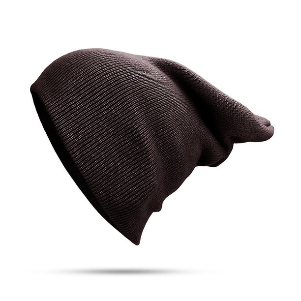 Gorro de lana unisex para hombre y mujer, con puños lisos, cálido, para esquiar en invierno, con calaveras, suave, elástico, de punto para uso diario