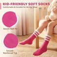 thumbnail image 3 of EALLCO Girls Crew Socks 12 Pairs Colorful Pattern Soft Breathable Casual Kids Socks, 3 of 6