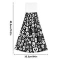 thumbnail image 2 of Haosy 2 Pack Kitchen Wash Cloths with Hanging Loops Absorbent Absorbent Quick Drying Hand Towels, Mosaic Cute Skull, 2 of 7