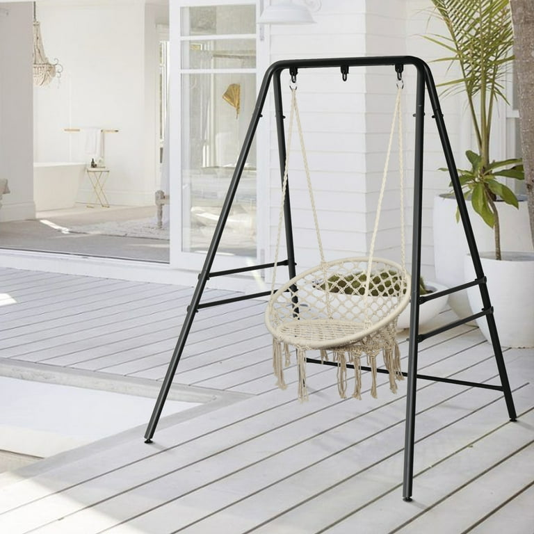 Metal hanging chair discount stand