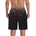 thumbnail image 3 of Kdxio Rose Gold Glitter1 Pattern Mens Casual Shorts - Drawstring Summer Beach Sports Shorts for Men, 3 of 9