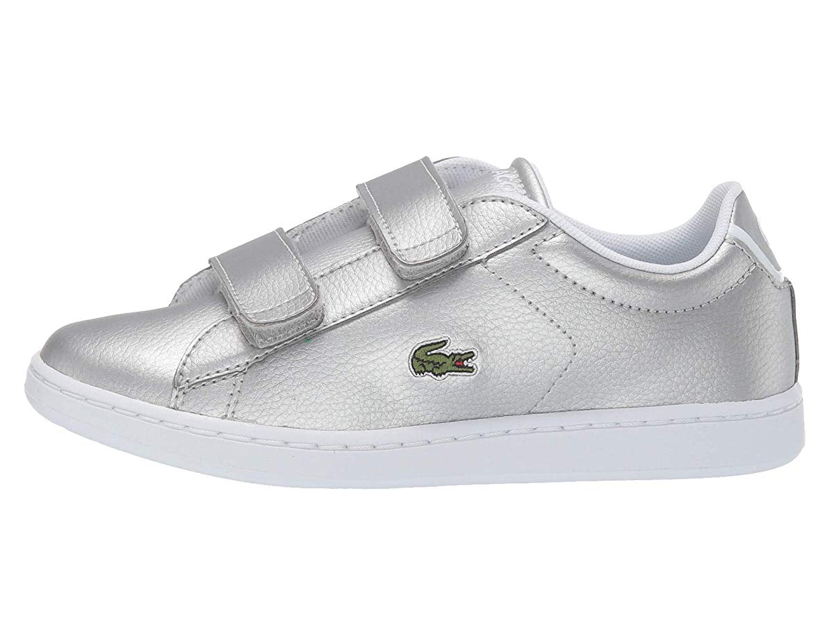 silver lacoste shoes