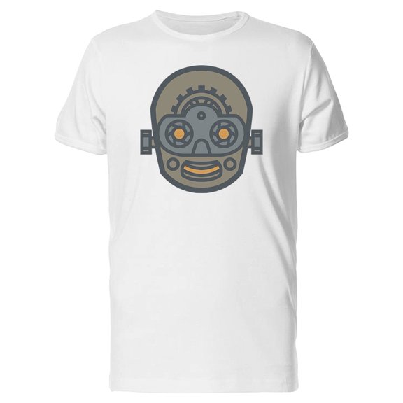 Robot Head T-Shirt Men -Image by Shutterstock, Male Small