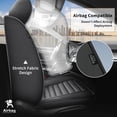 thumbnail image 3 of DIKSOAKR Car Seat Covers Front Seats for Ford Bronco Sport 2021-2025 Non-Slip Leather Car Seat Protector Compatible Airbag Black,Front Set( 2 Seats), 3 of 8