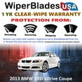thumbnail image 2 of 2013 BMW 335i xDrive Beam Wiper Blades Wipers w/1yr Warranty (Set of 2) (WiperBladesUSA), 2 of 5