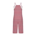 thumbnail image 4 of FAIWAD Rompers for Women Summer Casual Short Jumpsuits Overalls with Pockets 2024 Striped Jumpers, 4 of 5