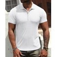 thumbnail image 7 of Iceglad Men's Polo Shirts Short Sleeve Performance Slim Fit Zip T-Shirts for Sports Golf Tennis, 7 of 7
