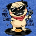 thumbnail image 2 of CafePress - The Pug Sings The Blues - Cute Infant Baby Football Bodysuit, 2 of 3