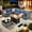 Denim Blue, variant on Vcatnet 2 Pieces Outdoor Patio Wicker Furniture Sectional Sofa All-weather Conversation Set Denim Blue