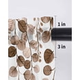 thumbnail image 6 of Brown Eucalyptus Leaves Tier Curtains 36 Inch Length,Sheer Curtains for Bedroom Living Room Window Watercolor Floral Leaf Plants Small Half Window Kitchen Curtains & Drapes 27.5"x36" 2 Panels, 6 of 6