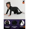 thumbnail image 3 of Hotiary Kids Halloween Cat Costume Zipper Romper Girls Boys Animal Cosplay Party Hooded Jumpsuits with Gloves, 3-12 Years, 3 of 8