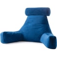 thumbnail image 1 of Linenspa - Almohada de Lectura con Soporte para Cuello de Memory Foam en Trozos - Cojín para Leer o Descansar - Soporte para Espalda - XL-Azul Marino, 1 of 6