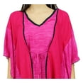 thumbnail image 4 of Bimba Womens Latest Kaftan Swimsuit Cover Up Pink Beach Caftan Knee Length Dress, 4 of 8