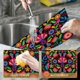 thumbnail image 3 of Colorful Floral Mexican Placemats Set of 6 Washable Table Mats for Kitchen Dining Table,Heat-Resistant Place Mats for Indoor Outdoor Party Holiday Decoration, 3 of 5