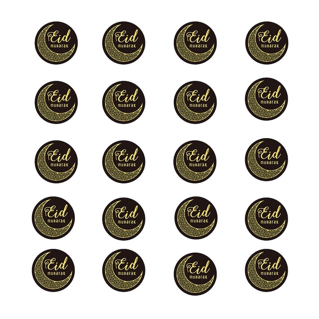 120 piezas carta Eid Mubarak caramelo sellado pegatina Eid Mubarak decoración musulmana BANYUO Hogar