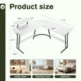 Vineego LShaped Computer Desk Modern Corner Desk with Small Table