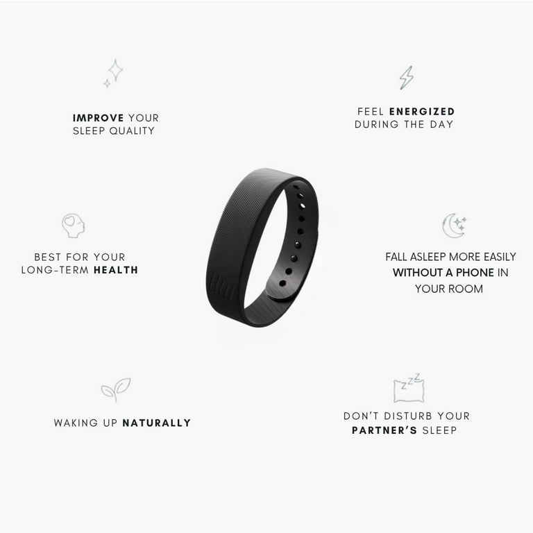 Fitsleeps Alarm Clock Watch, Fitsleeps Alarm Bracelet, Smart Alarm for  Heavy Sleepers & Habit Breakers Vibrating Alarm Reminder Watch, Snooze Free  