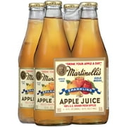 Martinelli's Gold Medal Sparkling Apple 100% Juice 10oz 4pack Glass Bottles