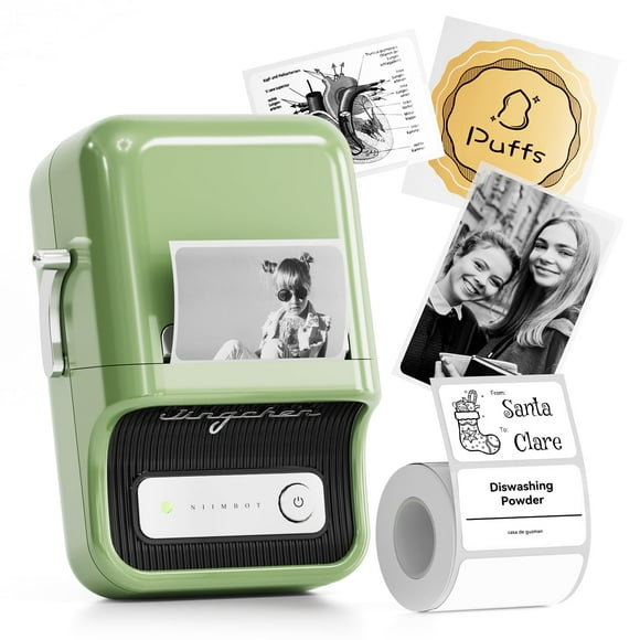 Etiquetadora portátil NIIMBOT B21, térmica, Bluetooth, verde