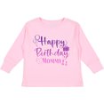 thumbnail image 3 of Inktastic Purple Happy Birthday Mommy Boys or Girls Long Sleeve Toddler T-Shirt, 3 of 5
