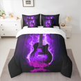 thumbnail image 2 of Homewish Music Guitar 7-Piece Twin Bedding Sets,Musical Instrument Bedding Comforter Set,Black Purple Sheet Sets For Girl Boy,Super Cozy Room Decor, 2 of 8
