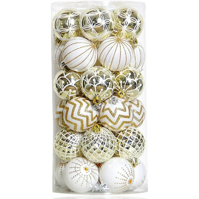 Adornos navideños JanHm 30 Piezas Bolas Irrompibles Pintadas 60 mm