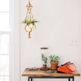 thumbnail image 6 of XZKING 41 Inches Macrame Planter Hanger Large for 7.8 inch Pot,Hanging Planter for Indoor Plants, 2 Pack,NO Pot/Plant Included (Brown), 6 of 7