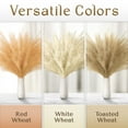 thumbnail image 4 of Faux Pampas Grass Bouquet (18 Branches/Stem) 6 Stems, 43” Tall Fluffy Toasted Wheat Boho Decor by EcoEarth, 4 of 6