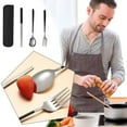 thumbnail image 2 of Clearance Now! Set of 3 Portable Tableware Cutlery Dinnerware Travel Fork Spoon with Lot J6 E0E6, 2 of 8