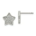 thumbnail image 4 of FB Jewels Sterling Silver Polished CZ Moon and Star Post Earrings, 4 of 5