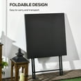 thumbnail image 4 of Outsunny Table Basse Pliante avec Dessus en Plaque Métallique, Table d'Appoint de Patio, Noir, 4 of 10
