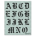 thumbnail image 1 of Plantillas De Letras Stencil1 De 2.0 In – Letras Y Números De Caligrafía Inglesa Antigua – Alfabeto En Mayúsculas Y Minúsculas De Mylar Para Pintar A Mano, Dibujar Y Cortar – Perfecto Para Letras En V, 1 of 5