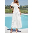 thumbnail image 4 of Vestido PRETTYGARDEN XXL Blanco Cuello Cuadrado Mangas Abullonadas, 4 of 8